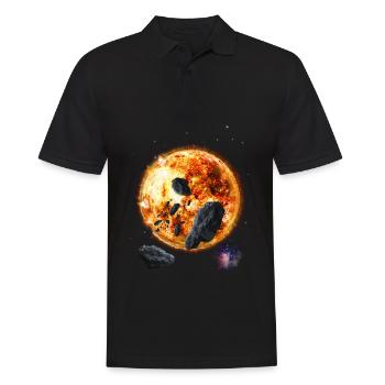 Sonne - Männer Poloshirt - Schwarz - Vorne - Kai (181cm)