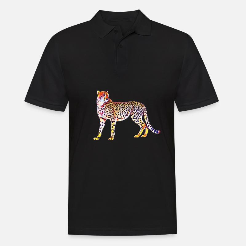Gepard - Männer Poloshirt - Schwarz
