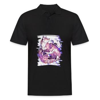 Fuchs - Männer Poloshirt - Schwarz - Vorne - Kai (181cm)