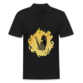 Adler - Männer Poloshirt - Schwarz - Vorne - Kai (181cm)