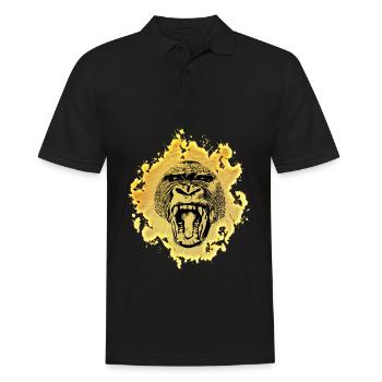 Singe - Polo Homme - noir - Devant - Kai (181cm)