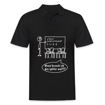 Lehrer Mathe Lehrerin Klassenlehrer Geschenk - Männer Poloshirt - Schwarz - Vorne - Kai (181cm)