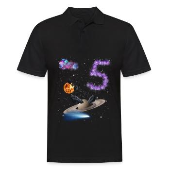5. Geburtstag - Männer Poloshirt - Schwarz - Vorne - Kai (181cm)