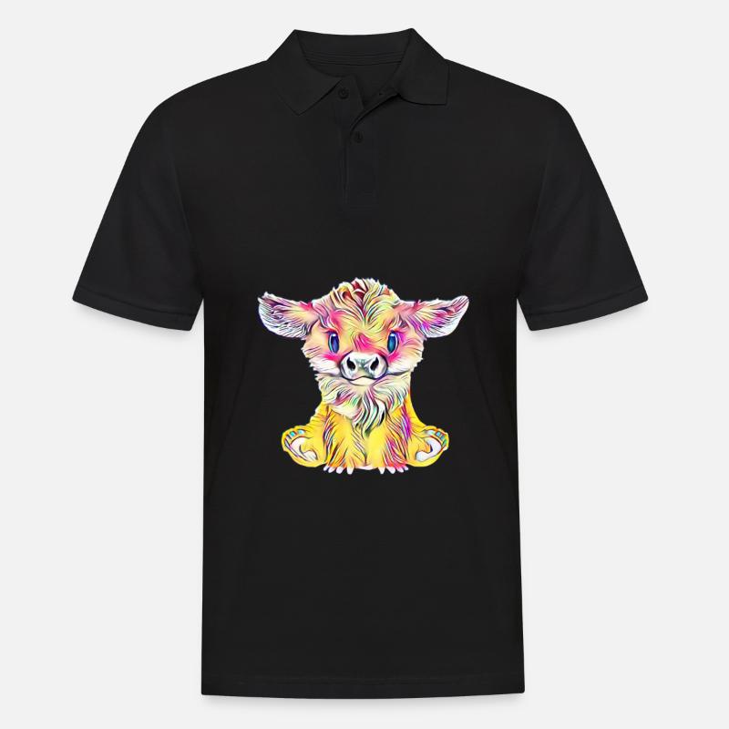 cow - Men's Polo Shirt - black