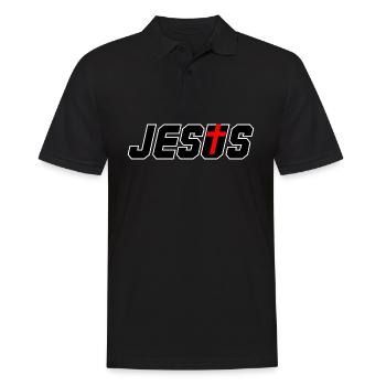Jésus-Christ Fils de Dieu Cadeau chrétien - Polo Homme - noir - Devant - Kai (181cm)