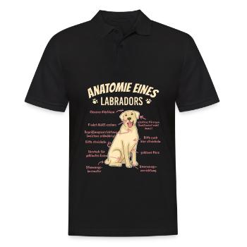Für Hundeliebhaber Anatomie eines Labrador - Männer Poloshirt - Schwarz - Vorne - Kai (181cm)