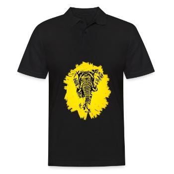 Éléphant - Polo Homme - noir - Devant - Kai (181cm)