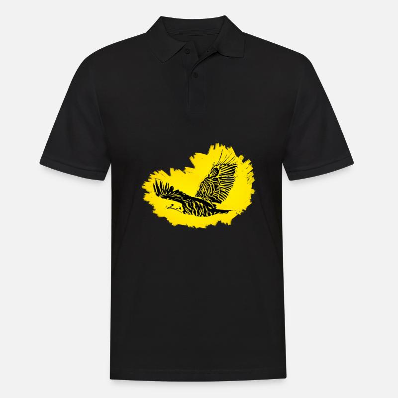 Adler - Männer Poloshirt - Schwarz