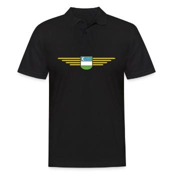 Usbekistan T-Shirt – Stolz und Kultur - Männer Poloshirt - Schwarz - Vorne - Kai (181cm)