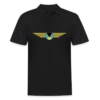 Bahamas Fans: Tropisches Design - Männer Poloshirt - Schwarz - Vorne - Kai (181cm)