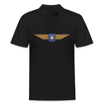 Kosovo Fan T-Shirt Design - Männer Poloshirt - Schwarz - Vorne - Kai (181cm)