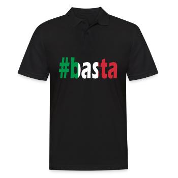 Hashtag Basta Ialien Italienisch Statement - Männer Poloshirt - Schwarz - Vorne - Kai (181cm)