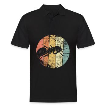 Ameise - Männer Poloshirt - Schwarz - Vorne - Kai (181cm)