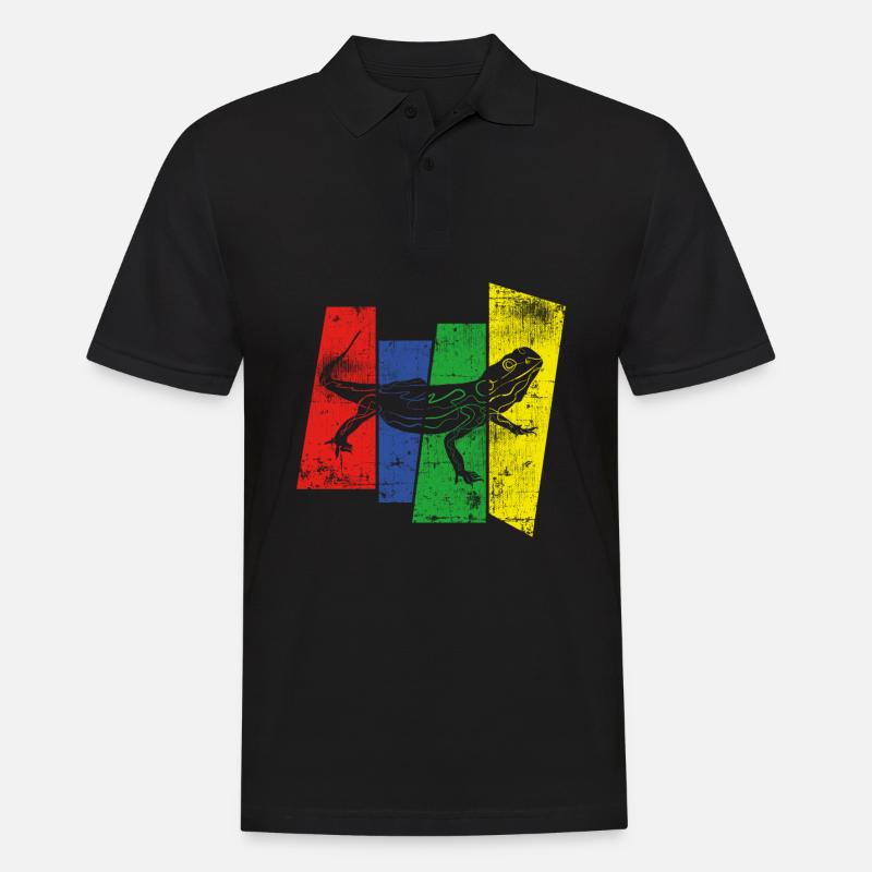 Echse - Männer Poloshirt - Schwarz
