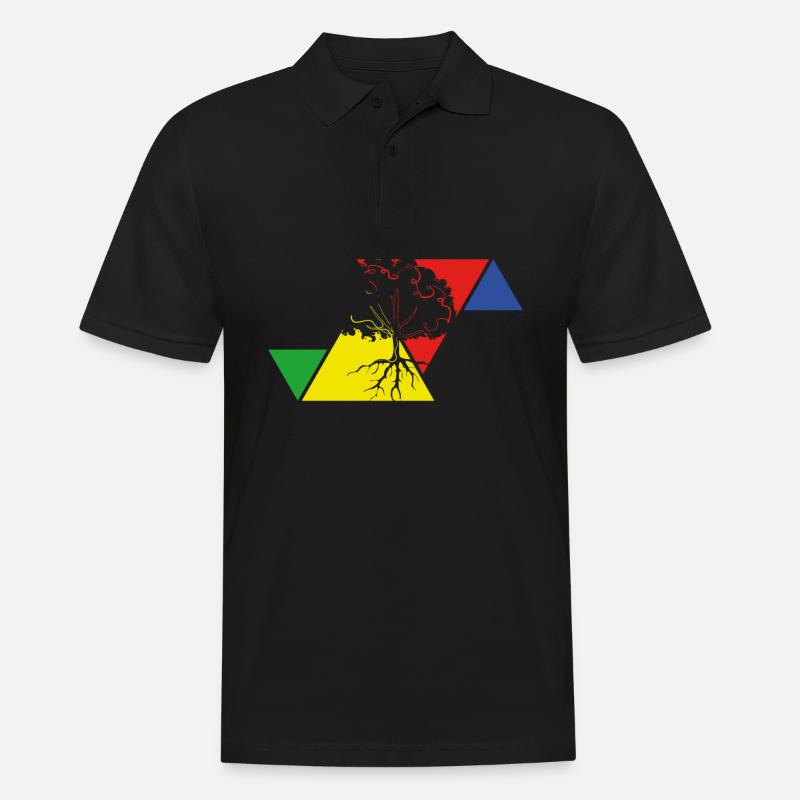 Umweltschutz Baum - Männer Poloshirt - Schwarz
