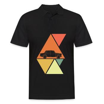 Auto - Männer Poloshirt - Schwarz - Vorne - Kai (181cm)