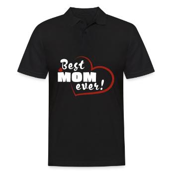 Best Mom - Men's Polo Shirt - black - Front - Kai (181cm)