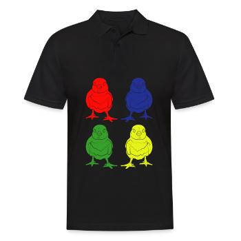 Chick - Men's Polo Shirt - black - Front - Kai (181cm)