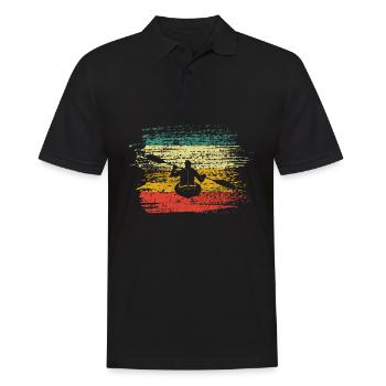 Kajak Rudern - Männer Poloshirt - Schwarz - Vorne - Kai (181cm)