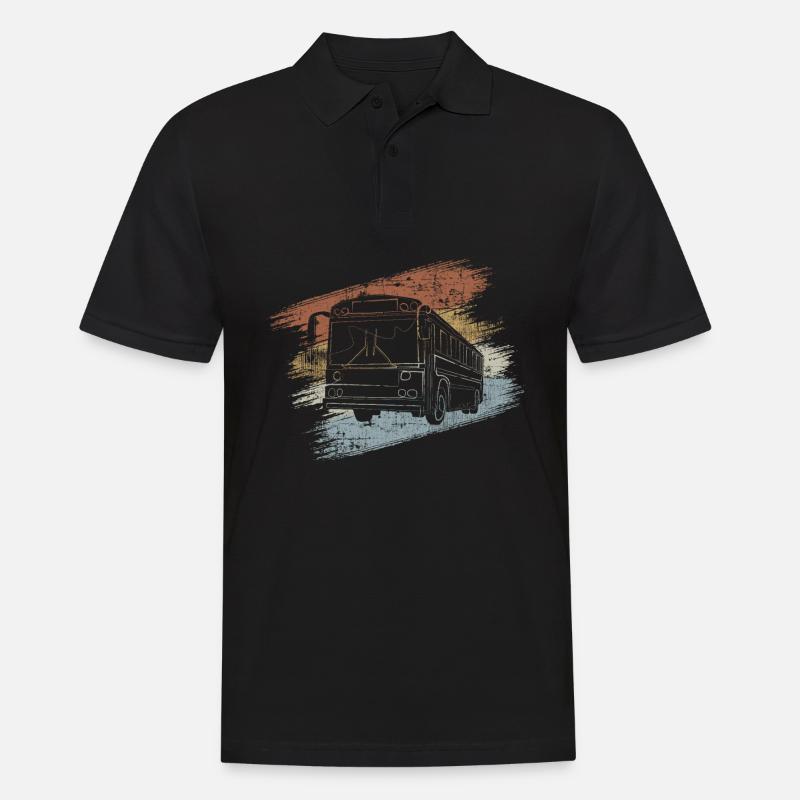 Busfahrer - Männer Poloshirt - Schwarz