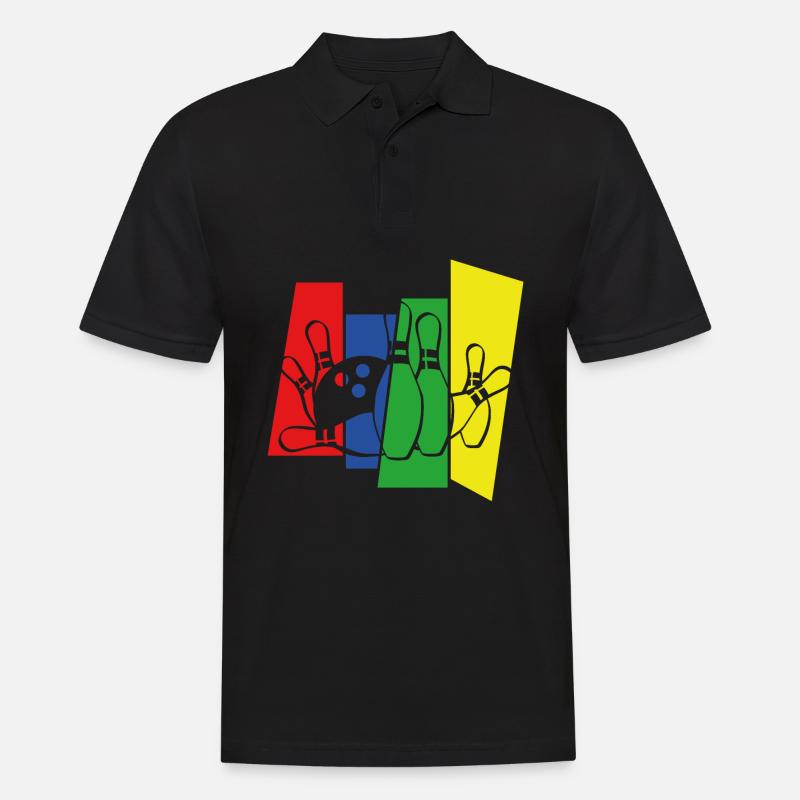 Bowling - Männer Poloshirt - Schwarz