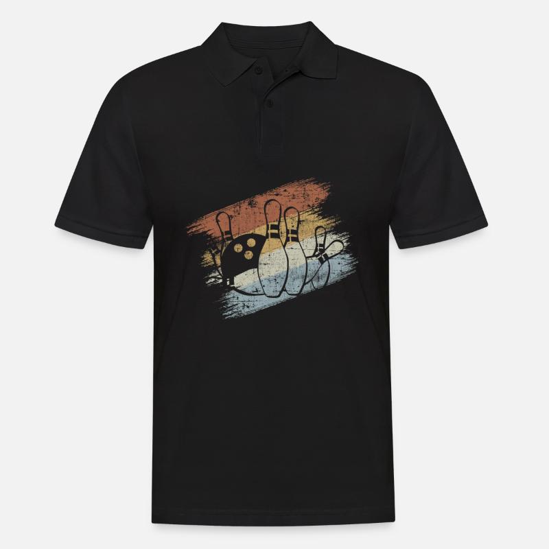 Bowling - Männer Poloshirt - Schwarz