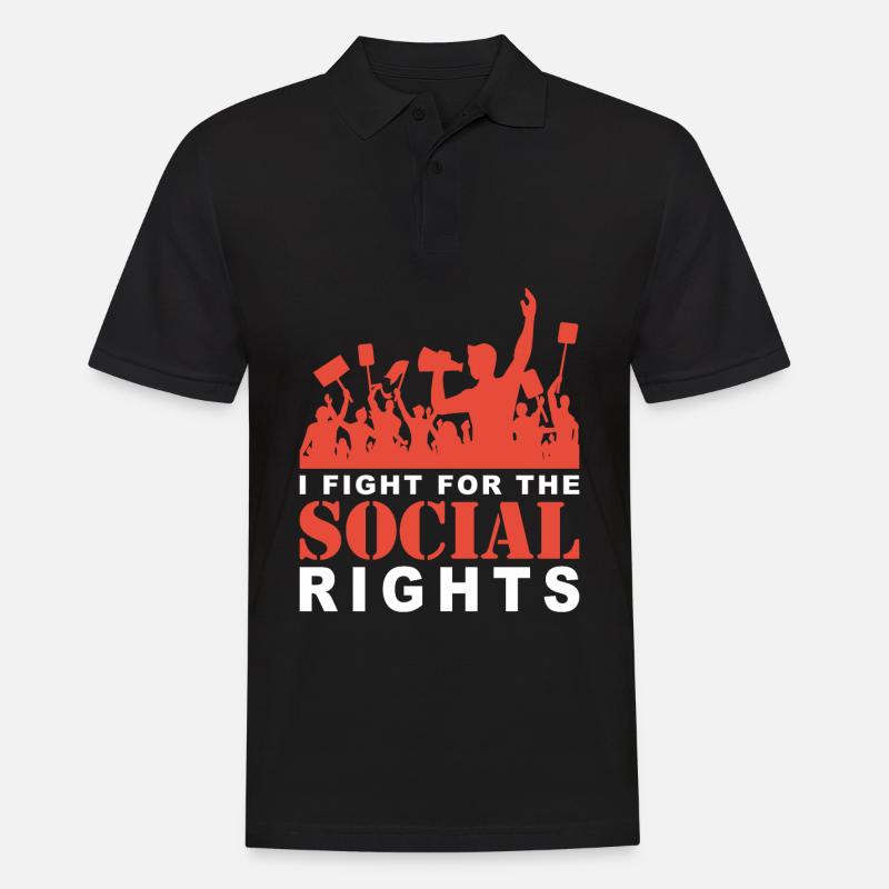 Sozialismus Protest - Männer Poloshirt - Schwarz