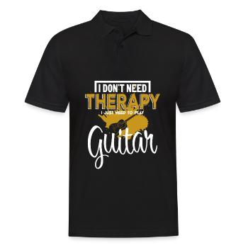 Gitarre Musiker Gitarrist - Männer Poloshirt - Schwarz - Vorne - Kai (181cm)