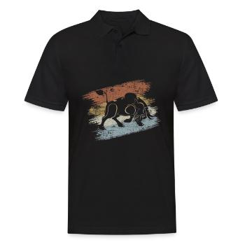 Stocks Bull - Men's Polo Shirt - black - Front - Kai (181cm)