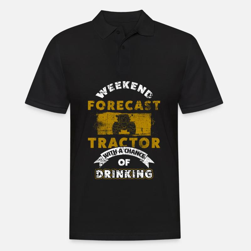 Traktor - Männer Poloshirt - Schwarz