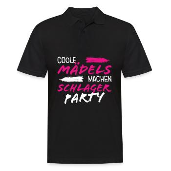 Schlager Mädels Schlagerparty - Männer Poloshirt - Schwarz - Vorne - Kai (181cm)