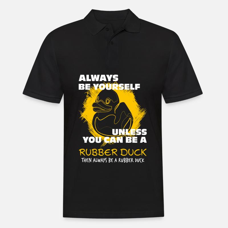 Quietscheente Entchen - Männer Poloshirt - Schwarz