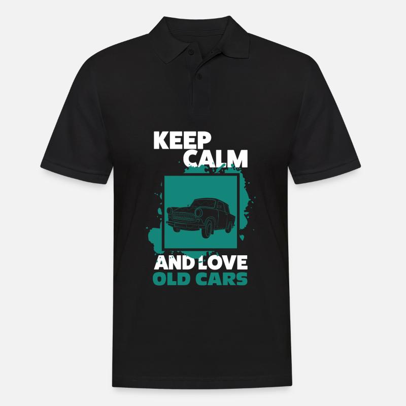 Oldtimer Auto - Männer Poloshirt - Schwarz