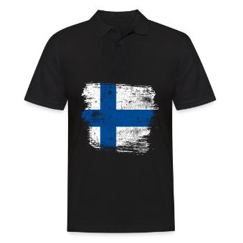 Drapeau de la Finlande - Polo Homme - noir - Devant - Kai (181cm)
