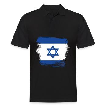 Israel - Men's Polo Shirt - black - Front - Kai (181cm)