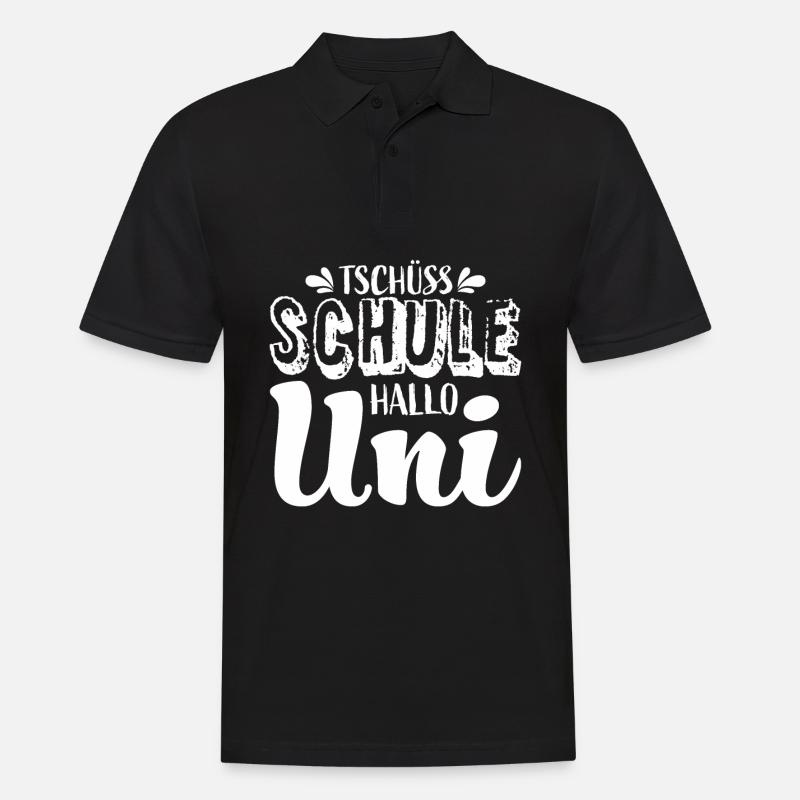 Uni Student Schulabschluss - Männer Poloshirt - Schwarz