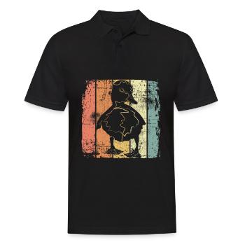 Entchen Baby Ente - Männer Poloshirt - Schwarz - Vorne - Kai (181cm)