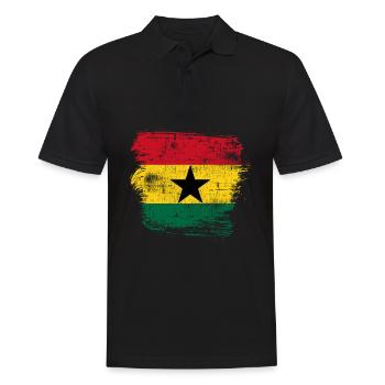 Ghana drapeau - Polo Homme - noir - Devant - Kai (181cm)
