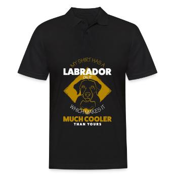 Labrador - Männer Poloshirt - Schwarz - Vorne - Kai (181cm)