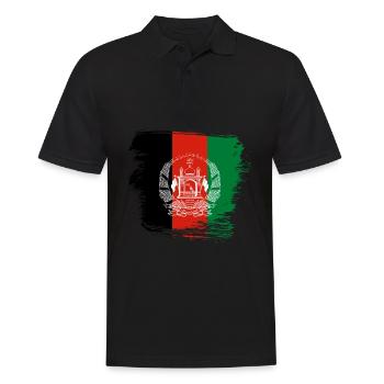 Drapeau de l’Afghanistan - Polo Homme - noir - Devant - Kai (181cm)