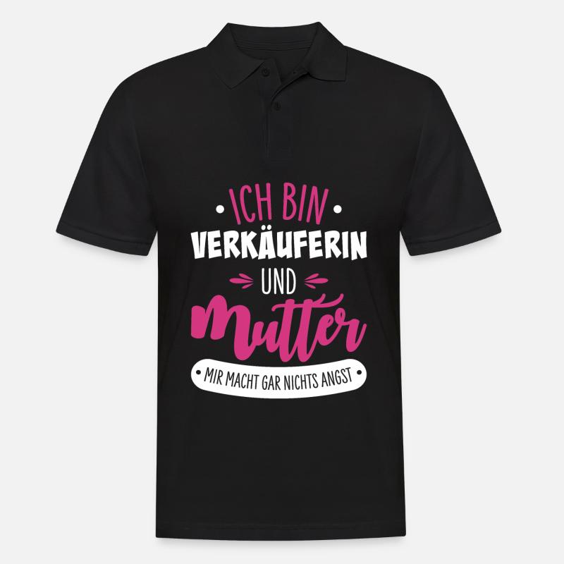 Verkäuferin Mutter - Männer Poloshirt - Schwarz