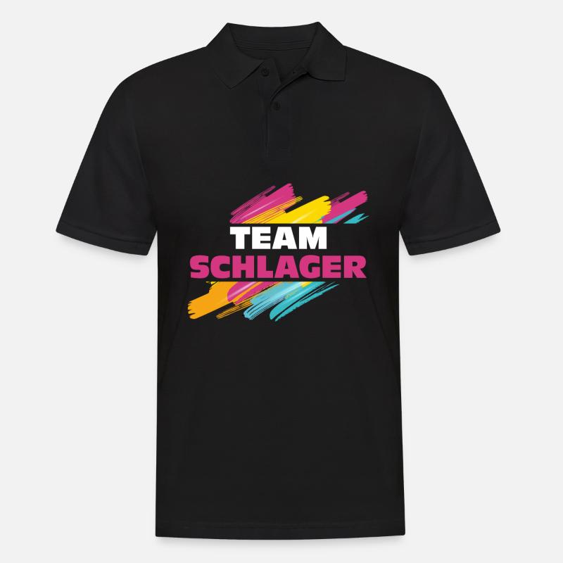 Schlager Gruppe - Männer Poloshirt - Schwarz