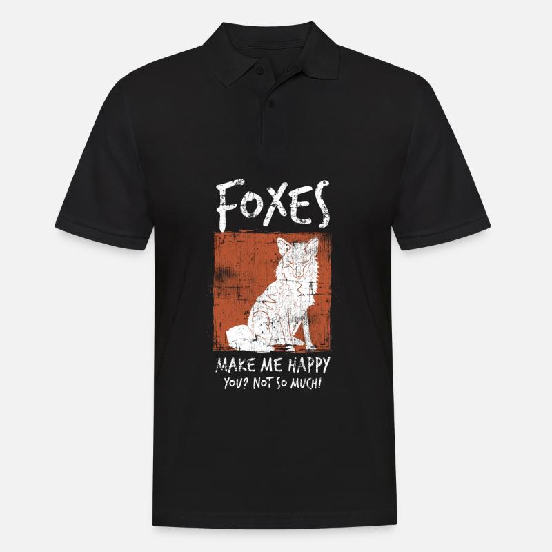 Fuchs - Männer Poloshirt - Schwarz