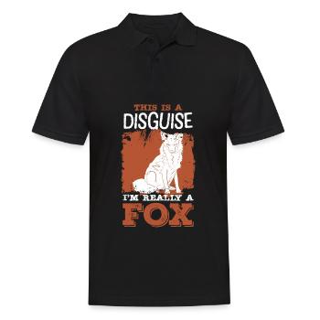 Fuchs - Männer Poloshirt - Schwarz - Vorne - Kai (181cm)