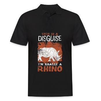 Rhinoceros - Men's Polo Shirt - black - Front - Kai (181cm)