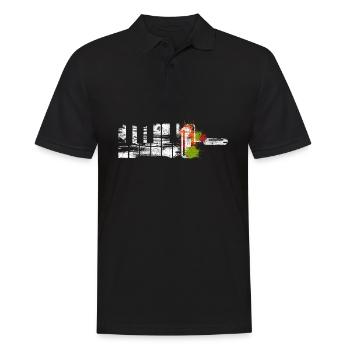 Klavier - Männer Poloshirt - Schwarz - Vorne - Kai (181cm)