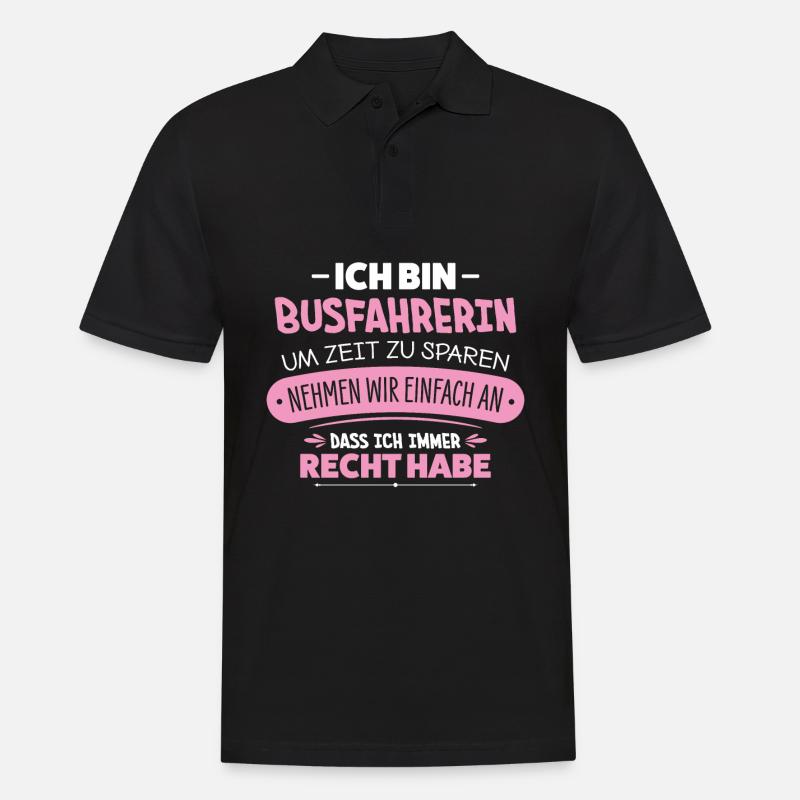 Busfahrerin - Männer Poloshirt - Schwarz