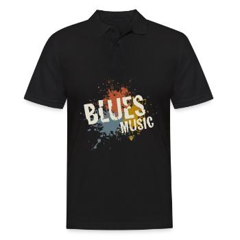 Blues - Männer Poloshirt - Schwarz - Vorne - Kai (181cm)