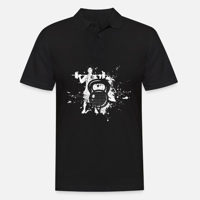 Kraftsport - Männer Poloshirt - Schwarz