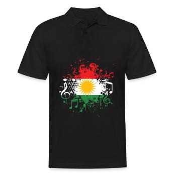 Kurden Musik Kurdistan - Männer Poloshirt - Schwarz - Vorne - Kai (181cm)